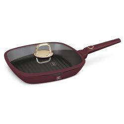 Berlingerhaus Pánev grilovací s titanovým povrchem a poklicí 28 cm Leonardo Collection