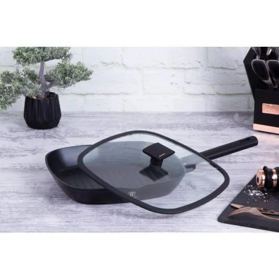 Berlingerhaus Pánev grilovací s titanovým povrchem a poklicí 28 cm Monaco Collection