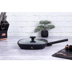 Berlingerhaus Pánev grilovací s titanovým povrchem a poklicí 28 cm Monaco Collection
