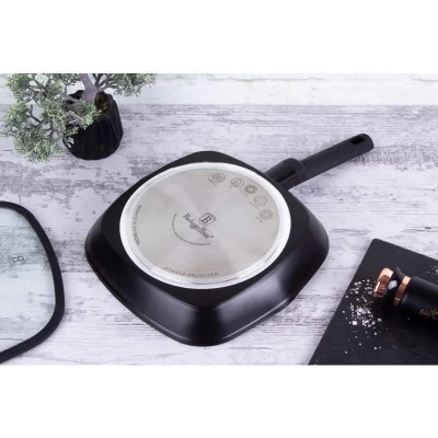 Berlingerhaus Pánev grilovací s titanovým povrchem a poklicí 28 cm Monaco Collection