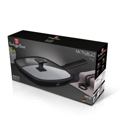 Berlingerhaus Pánev grilovací s titanovým povrchem a poklicí 28 cm Monaco Collection
