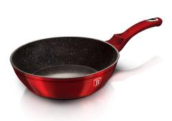 Berlingerhaus BH-1259 Pánev hluboká s mramorovým povrchem a poklicí 24 cm Burgundy Metallic Line