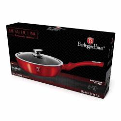 Berlingerhaus BH-1259 Pánev hluboká s mramorovým povrchem a poklicí 24 cm Burgundy Metallic Line