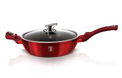 Berlingerhaus Pánev hluboká s mramorovým povrchem a poklicí 28 cm Burgundy Metallic Line Berlingerhaus Pánev hluboká s mramorovým povrchem a poklicí 28 cm Burgundy Metallic Line