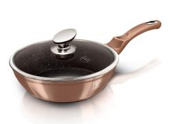Berlingerhaus Pánev hluboká s mramorovým povrchem a poklicí 24 cm Rosegold Metallic Line