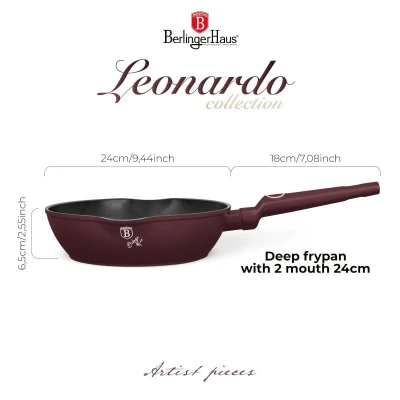 Berlingerhaus Pánev hluboká s titanovým povrchem 24 cm Leonardo Collection