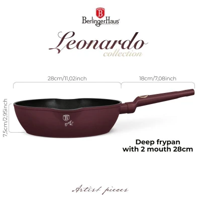 Berlingerhaus Pánev hluboká s titanovým povrchem 28 cm Leonardo Collection