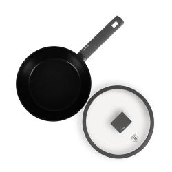 Berlingerhaus Pánev hluboká s titanovým povrchem a poklicí 24 cm Antracit Collection