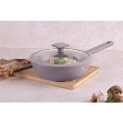 Berlingerhaus Pánev hluboká s titanovým povrchem a poklicí 24 cm Taupe Collection