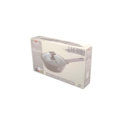 Berlingerhaus Pánev hluboká s titanovým povrchem a poklicí 24 cm Taupe Collection