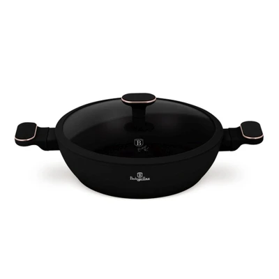 Berlingerhaus Pánev hluboká s titanovým povrchem a poklicí 28 cm Black Rose Collection