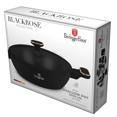 Berlingerhaus Pánev hluboká s titanovým povrchem a poklicí 28 cm Black Rose Collection