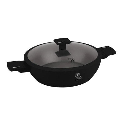 Berlingerhaus Pánev hluboká s titanovým povrchem a poklicí 28 cm Matte Black Collection Berlingerhaus Pánev hluboká s titanovým povrchem a poklicí 28 cm Matte Black Collection