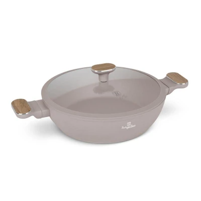 Berlingerhaus Pánev hluboká s titanovým povrchem a poklicí 28 cm Taupe Nordic Collection