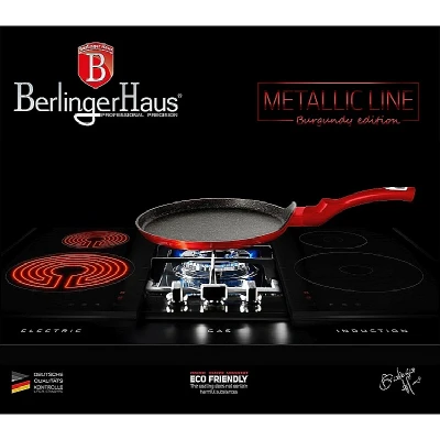 Berlingerhaus Pánev na palačinky s mramorovým povrchem 25 cm Burgundy Metallic Line
