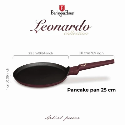 Berlingerhaus Pánev na palačinky s titanovým povrchem 25 cm Leonardo Collection