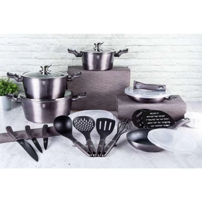 Berlingerhaus Pánev s mramorovým povrchem 20 cm Carbon PRO Line