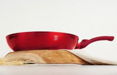 Berlingerhaus Pánev s mramorovým povrchem sada 3 ks Burgundy Metallic Line