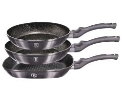 Berlingerhaus BH-6904 Pánev s mramorovým povrchem sada 3 ks Carbon PRO Line Berlingerhaus BH-6904 Pánev s mramorovým povrchem sada 3 ks Carbon PRO Line