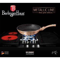 Berlingerhaus Pánev s mramorovým povrchem sada 3 ks Rosegold Metallic Line