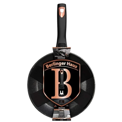Berlingerhaus Pánev s nepřilnavým povrchem a odnímatelnou rukojetí 28 cm Black Rose Collection
