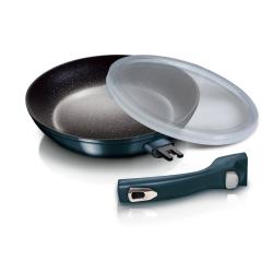 Berlingerhaus Pánev s odnímatelnou rukojetí + víko 24 cm Metallic Line Aquamarine Edition