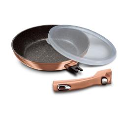 Berlingerhaus Pánev s odnímatelnou rukojetí + víko 28 cm Rosegold Metallic Line