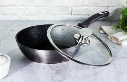 Berlingerhaus Pánev s poklicí s mramorovým povrchem 24 cm Carbon PRO Line