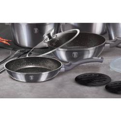 Berlingerhaus Pánev s poklicí s mramorovým povrchem 24 cm Carbon PRO Line