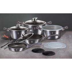 Berlingerhaus Pánev s poklicí s mramorovým povrchem 24 cm Carbon PRO Line