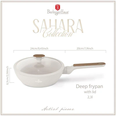 Berlingerhaus Pánev s poklicí s titanovým povrchem 24 cm Sahara Nordic Collection