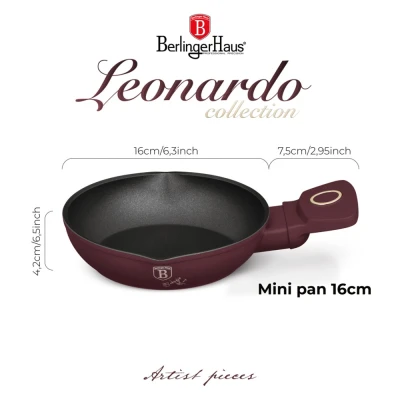 Berlingerhaus Pánev s titanovým povrchem 16 cm červená Leonardo Collection