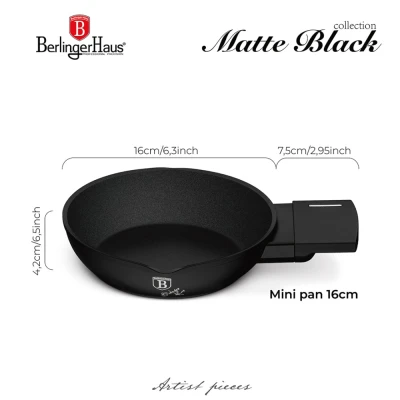 Berlingerhaus Pánev s titanovým povrchem 16 cm Matte Black Collection