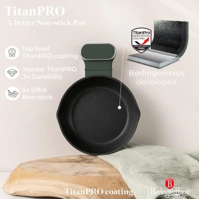 Berlingerhaus Pánev s titanovým povrchem 16 cm Matte Green Collection