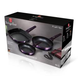 Berlingerhaus Pánev s titanovým povrchem sada 3 ks Purple Eclipse Collection gril