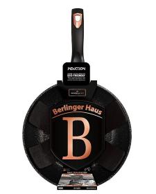 Berlingerhaus Pánev WOK s mramorovým povrchem 28 cm Black Rose Collection