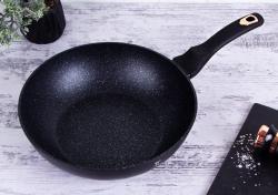 Berlingerhaus Pánev WOK s mramorovým povrchem 28 cm Black Rose Collection