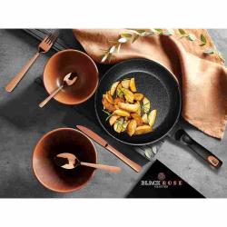 Berlingerhaus Pánev WOK s mramorovým povrchem 28 cm Black Rose Collection