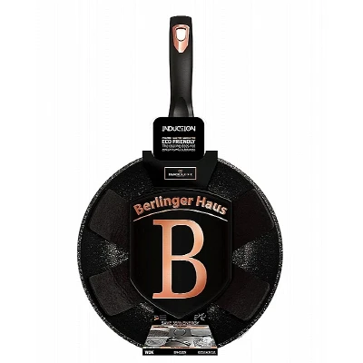 Berlingerhaus Pánev WOK s mramorovým povrchem 28 cm Black Rose Collection