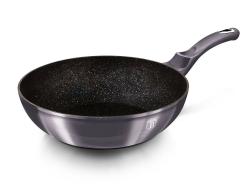 Berlingerhaus Pánev WOK s mramorovým povrchem 28 cm Carbon PRO Line