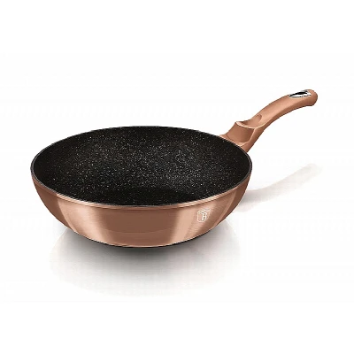 Berlingerhaus Wok s mramorovým povrchem 28 cm Rosegold Metallic Line