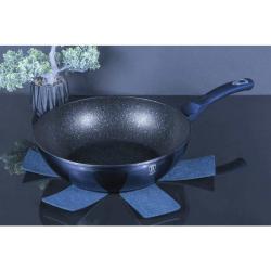 Berlingerhaus Wok pánev s mramorovým povrchem 30 cm Metallic Line Aquamarine Edition