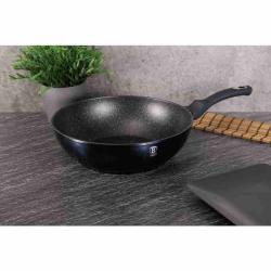 Berlingerhaus Wok pánev s mramorovým povrchem 30 cm Metallic Line Aquamarine Edition