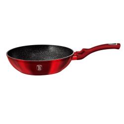 Berlingerhaus Pánev WOK s mramorovým povrchem 30 cm Burgundy Metallic Line Berlingerhaus Pánev WOK s mramorovým povrchem 30 cm Burgundy Metallic Line