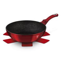 Berlingerhaus Pánev WOK s mramorovým povrchem 30 cm Burgundy Metallic Line