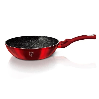 Berlingerhaus Pánev WOK s mramorovým povrchem 30 cm Burgundy Metallic Line