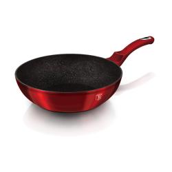 Berlingerhaus Pánev WOK s mramorovým povrchem 30 cm Burgundy Metallic Line