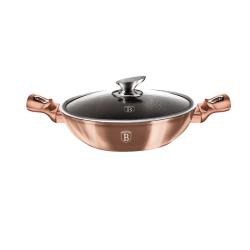 Berlingerhaus Pánev WOK s mramorovým povrchem 30 cm Rosegold Metallic Line