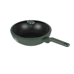 Berlingerhaus Pánev wok s poklicí a titanovým povrchem 28 cm Matte Green Collection