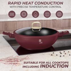 Berlingerhaus Pánev wok s poklicí a titanovým povrchem 30 cm Leonardo Collection